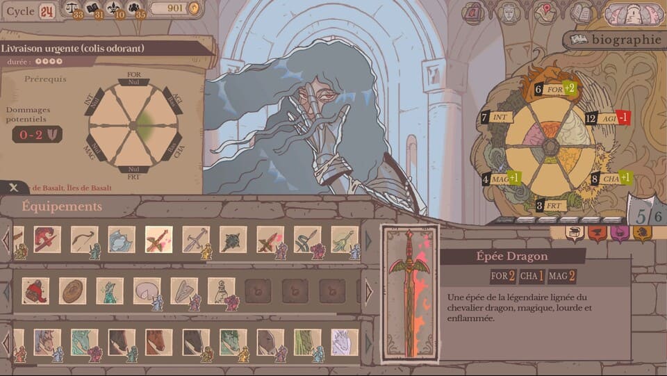 Sovereign Tower - Menu de préparation de missions